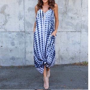 Blue and white boho maxi ✌🏼